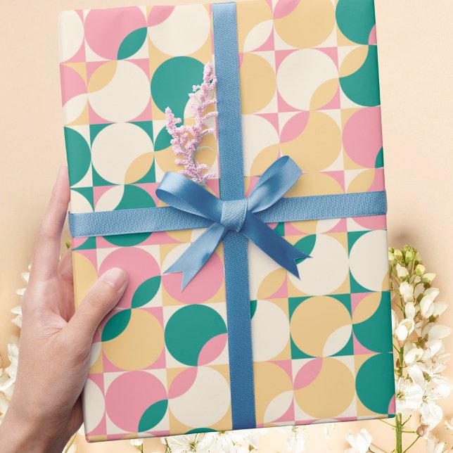 Papel De Regalo Resumen del Boho Retro del Pastel Moderno (Subido por el creador)