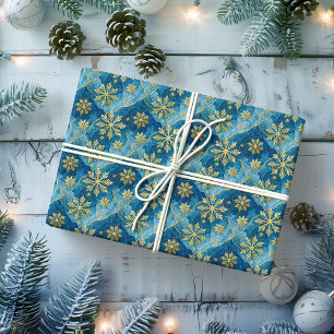 Papel De Regalo Resumen del copo de nieve congelado
