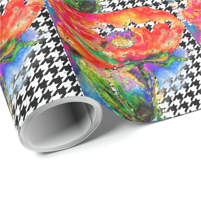 Papel De Regalo Resumen del patrón de gotas de agua floral de colo (Esquina del rollo)