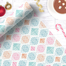 Papel De Regalo Resumen del patrón tribal de ornamentos de Boho