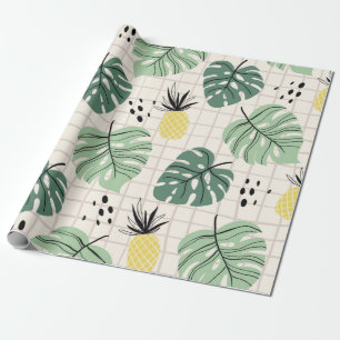 Papel De Regalo Resumen del patrón tropical sin soldadura con hoj