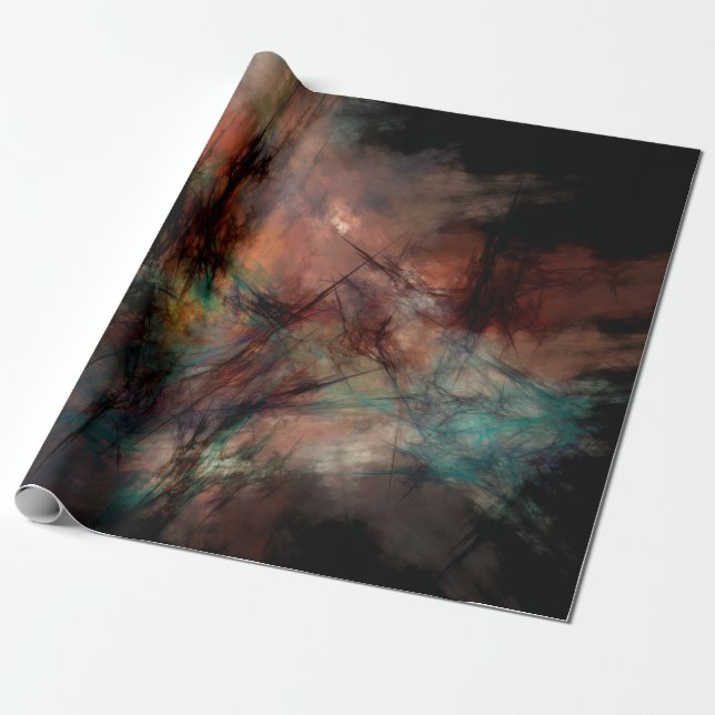 Papel De Regalo Resumen digital fractal (Desenrollado)