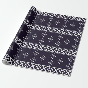 Papel De Regalo Resumen diseño de patrones geométricos étnicos Blu