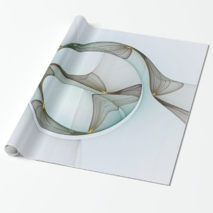 Papel De Regalo Resumen Elegancia dorada turquesa moderna