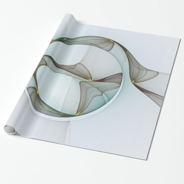 Papel De Regalo Resumen Elegancia dorada turquesa moderna (Desenrollado)