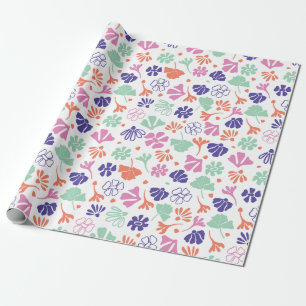Papel De Regalo Resumen floral Blogs multicolores