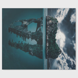 Papel De Regalo Resumen Isla artística de fantasía