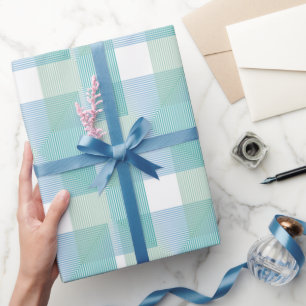 Papel De Regalo Resumen línea cuadrada de patrones geométricos azu