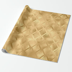 Papel De Regalo Resumen metálico de oro Elegante regalo moderno
