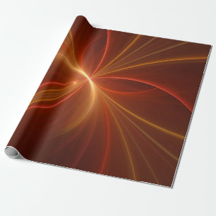 Papel De Regalo Resumen místico Arte fractal Colores cálidos moder