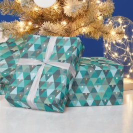Papel De Regalo Resumen moderno Árboles triangulares verde