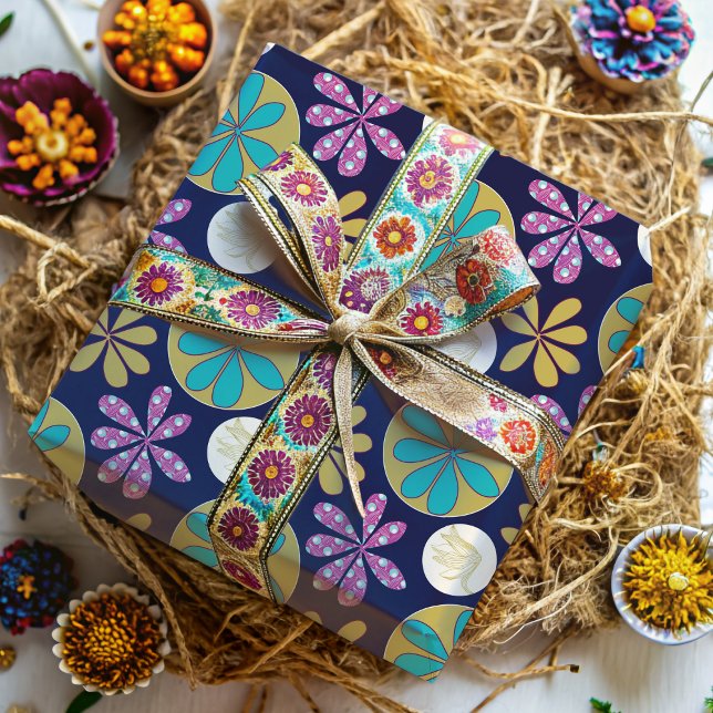 Papel De Regalo Resumen moderno Colorido floral (Subido por el creador)
