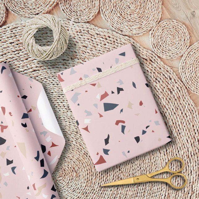 Papel De Regalo Resumen moderno Patrón Terrazzo de mediados del si (In situ)
