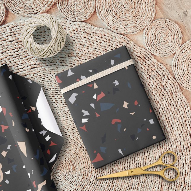 Papel De Regalo Resumen moderno Patrón Terrazzo de mediados del si (In situ)