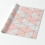 Papel De Regalo Resumen moderno Triángulos Geométricos Peach Gold<br><div class="desc">Los Triángulos Geométricos Resumen Modernos Peach Gold Design. Personalizar con o sin texto. Diseñado por Visnezh</div>