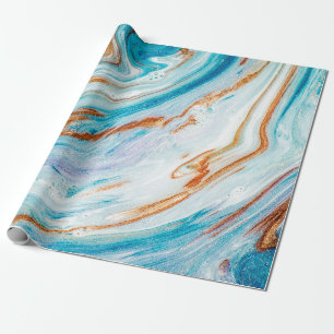 Papel De Regalo Resumen oceánico - ART. Lujo Natural. Estilo incor