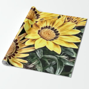 Papel De Regalo Resumen País Yellow Daisy