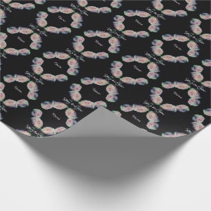 Papel De Regalo Resumen personalizado de pares de rosas rosas rosa