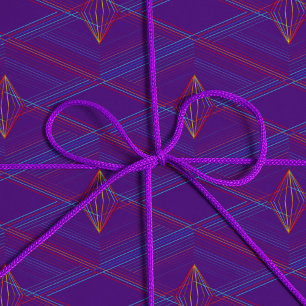 Papel De Regalo Resumen púrpura Patrón de diamante Eje de tecnolog