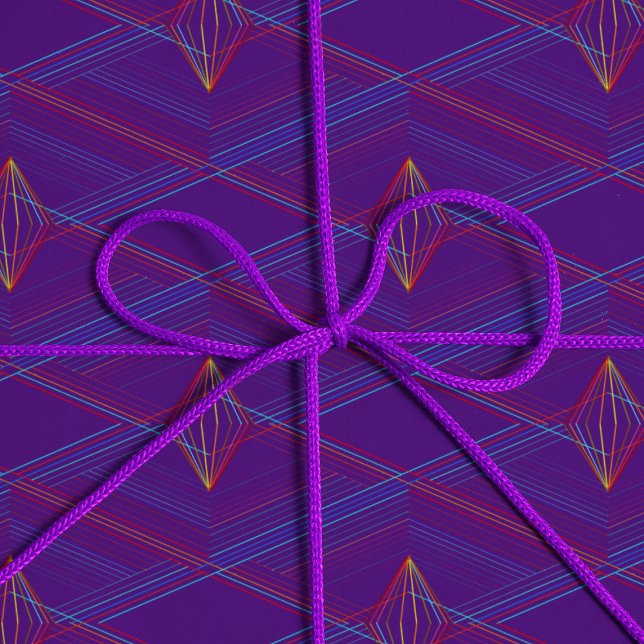 Papel De Regalo Resumen púrpura Patrón de diamante Eje de tecnolog (Subido por el creador)