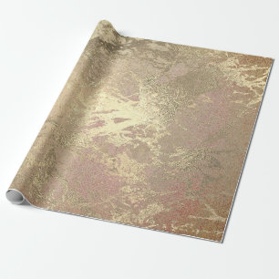 Papel De Regalo Resumen Relieve metalizado dorado Rosa de Stroke m