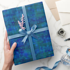 Papel De Regalo Resumen Retro Azul Retro Mid Century Vibe Regalo d