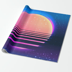 Papel De Regalo Resumen retro vintage de estilo geométrico de los