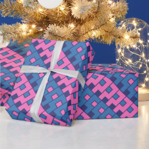 Papel De Regalo Resumen rosa y azul