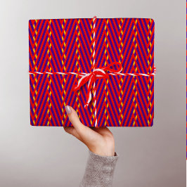 Papel De Regalo Resumen trippy de franjas de caparazón púrpura de