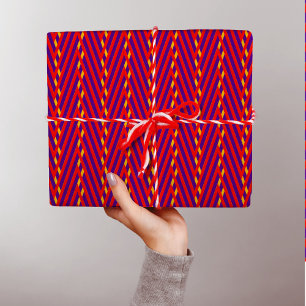 Papel De Regalo Resumen trippy de franjas de caparazón púrpura de 