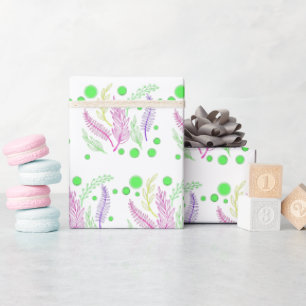 Papel De Regalo Resumen verde violeta rosada violeta