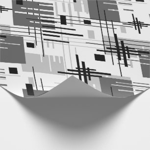 Papel De Regalo Resúmenes de formas geométricas modernas rayadas