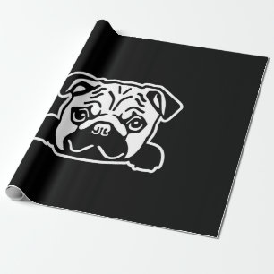 Papel De Regalo Retrato de bosquejo de perro de pug