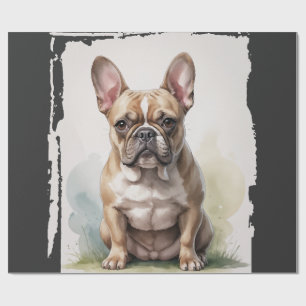Papel De Regalo Retrato de Bulldog Francés
