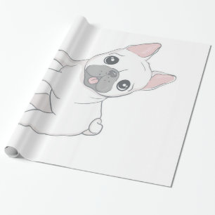 Papel De Regalo Retrato de Bulldog francés lindo Perro Lover