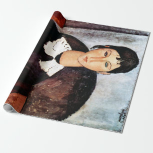 Papel De Regalo Retrato de Collar Blanco, Modigliani