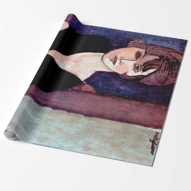Papel De Regalo Retrato de mujer, Modigliani (Desenrollado)
