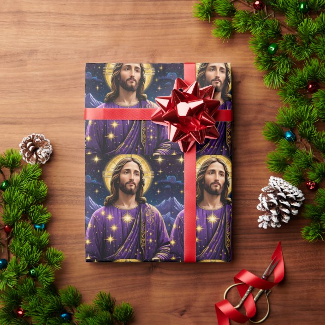 Papel De Regalo Retrato de Navidades de Jesucristo (Regalo de vacaciones)