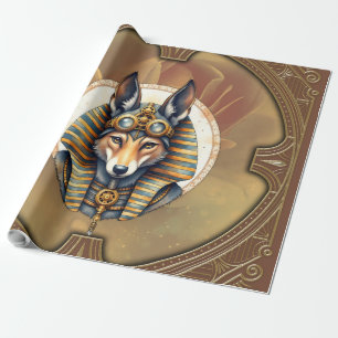 Papel De Regalo Retrato de Steampunk Anubis Fox