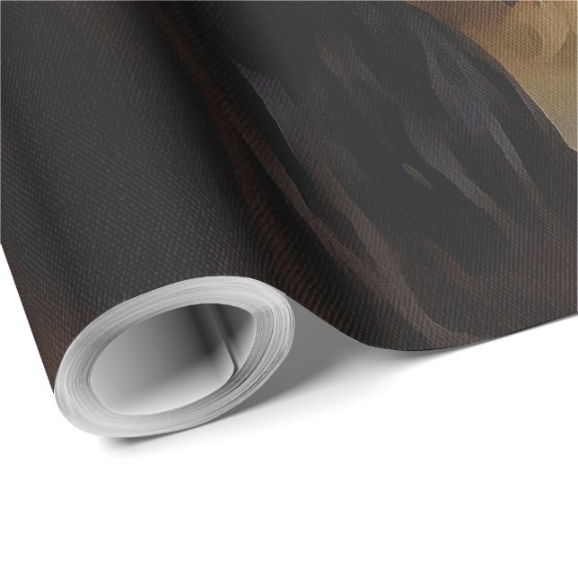 Papel De Regalo Retrato De Un Rey Charles Cavalier Spaniel (Esquina del rollo)