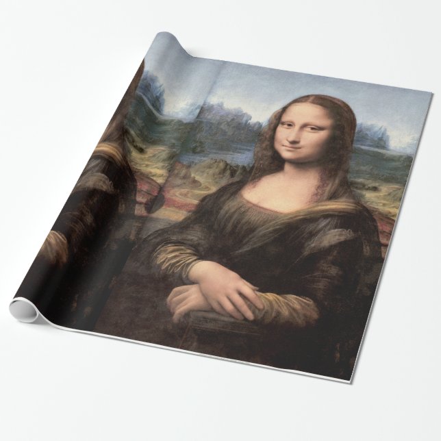 Papel De Regalo Retrato/pintura de Mona Lisa (Desenrollado)
