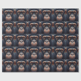 Papel De Regalo Retrato satírico de Chimpanzee Anime