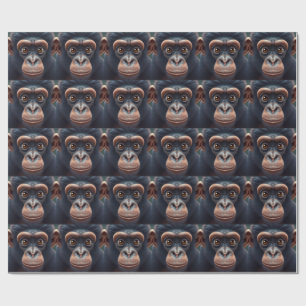 Papel De Regalo Retrato satírico de Chimpanzee Anime