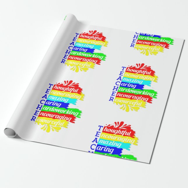 Papel De Regalo retribución a los profesores escolares (Desenrollado)