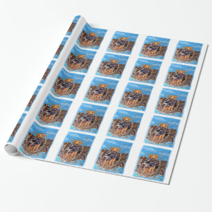 PAPEL DE REGALO RETRIEVER DE ORO
