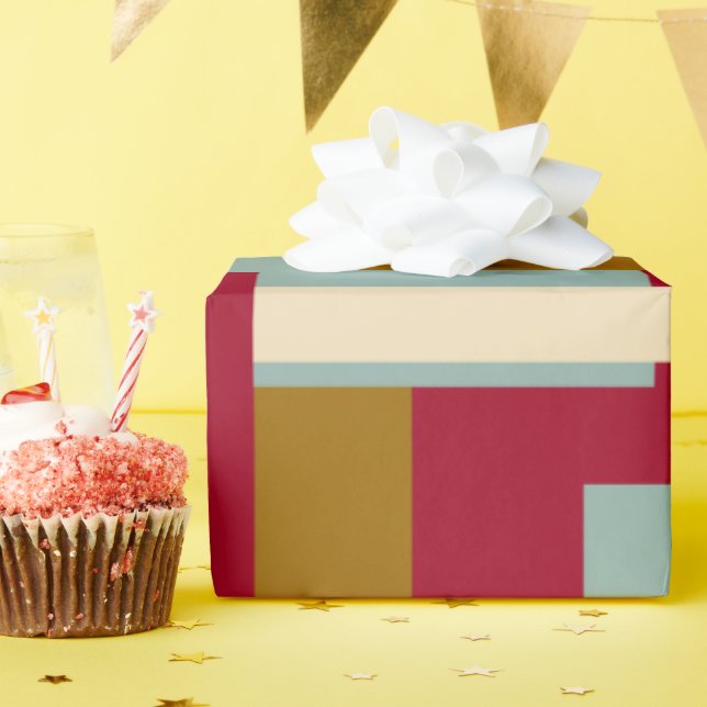 Papel De Regalo Retro Block Design 3 (Fiesta de cumpleaños )