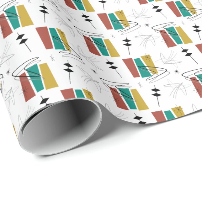 Papel De Regalo Retro Boom Wedge (Esquina del rollo)