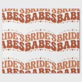 Papel De Regalo Retro Bride's Babes Terracotta Despedida de Solter