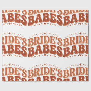 Papel De Regalo Retro Bride's Babes Terracotta Despedida de Solter