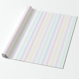 Papel De Regalo Retro Candy Stripes Pastel
